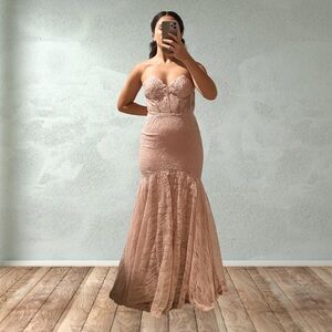 Boubou mermaid dress in mauve pink, size 2